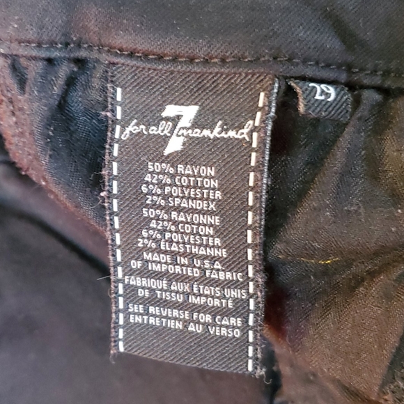 Black 7 for all mankind Kimberly crop denim - Picture 5 of 5